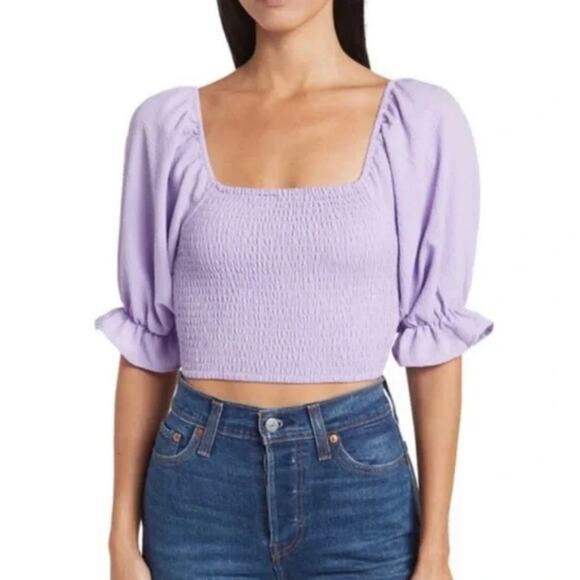 NEW BCBGENERATION smocked cropped top - Picture 5 of 6